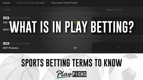InPlay Wagering Menu , In Play Betting Options .